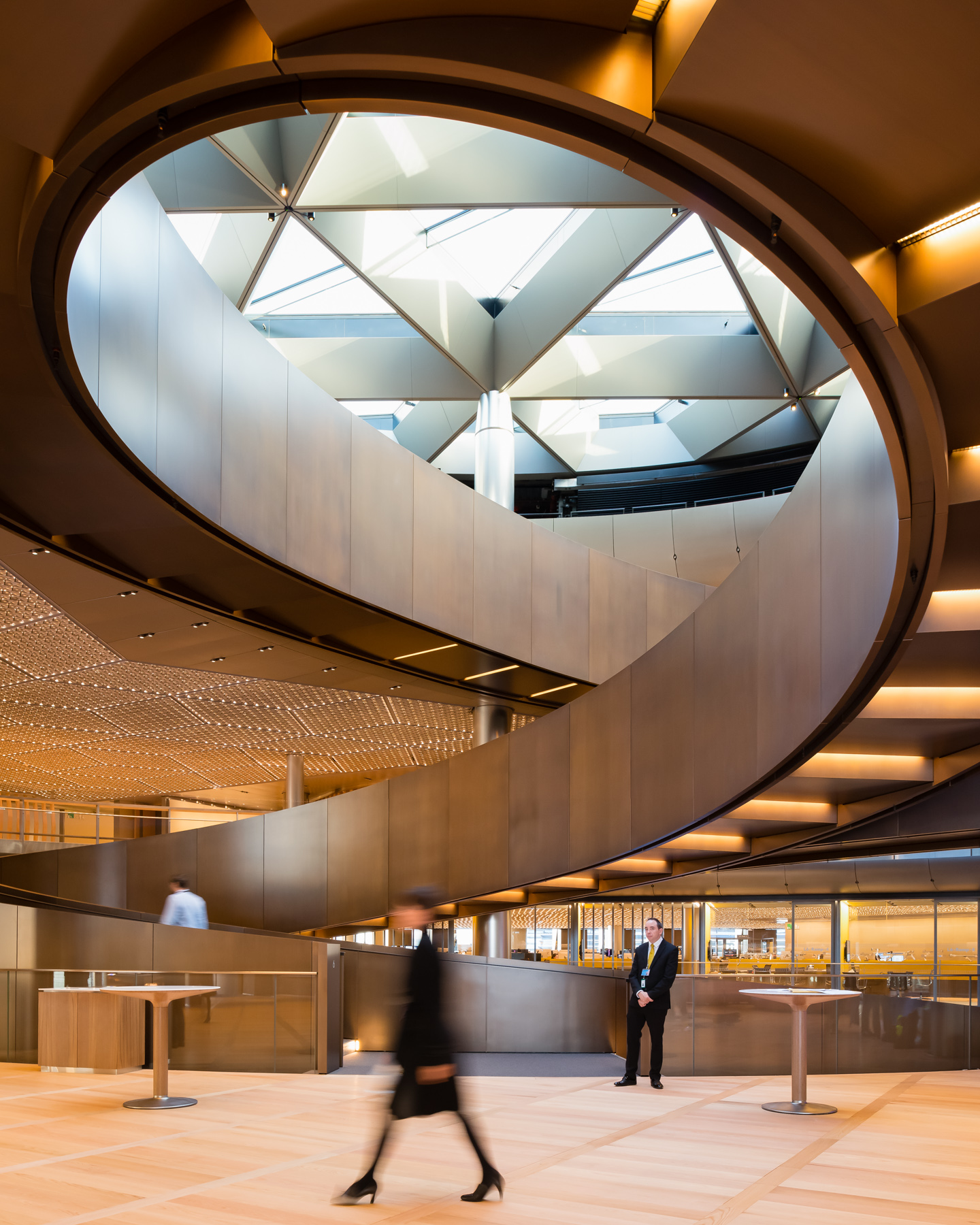 Die skulpturale Innenarchitektur der Bloomberg-Europazentrale